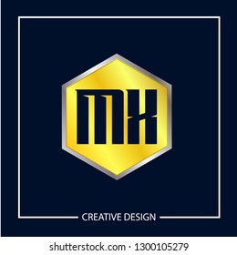 Initial MX Letter Logo Template Design