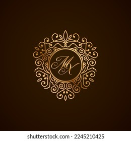 Initial MX monogram luxury logo, elegant ornamen jewelry, emblem of love shape heart