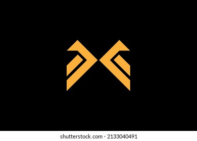 Initial MX XM modern monogram and elegant logo design, Professional Letters Vector Icon Logo on black background.