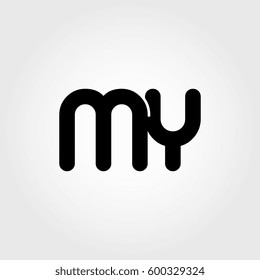 initial my black business logo