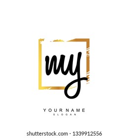 Initial MY handwriting logo vector