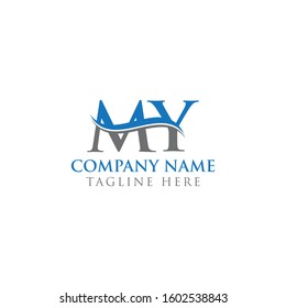 Initial MY letter Logo Design vector Template. Abstract Letter MY logo Design