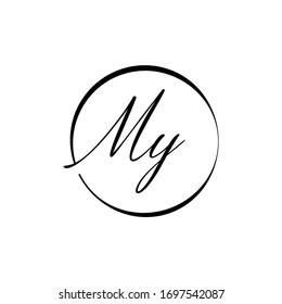 Initial MY letter Logo Design vector Template. Abstract Letter MY logo Design