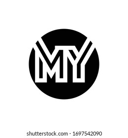 Initial MY letter Logo Design vector Template. Abstract Letter MY logo Design