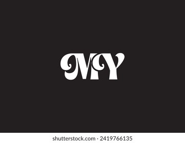 Initial MY letter Logo Design vector Template. 