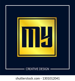 Initial MY Letter Logo Template Design