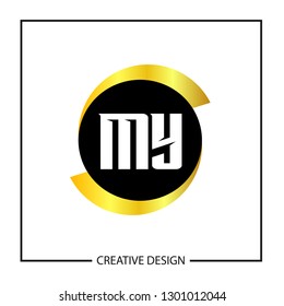 Initial MY Letter Logo Template Design