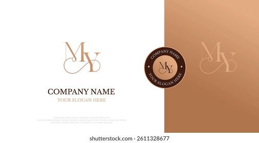 Initial MY Logo Design Vector