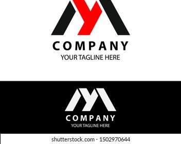 Initial MY Technology Logo Design vector