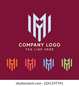 Initial MY YM letter Logo Design vector Template. Abstract Letter MY YM logo Design