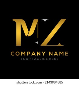 Initial Mz Letter Logo Creative Modern Stock Vector (Royalty Free ...