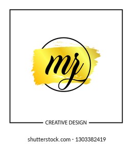 Initial MZ Letter Logo Template Design