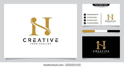 Monograma del logotipo de las letras iniciales N de los alfabetos