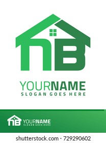 Initial N & B real estate logo template vector