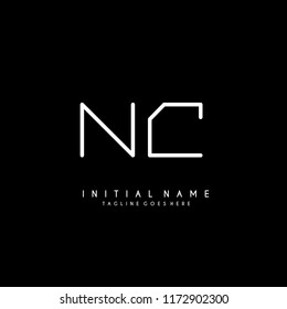 Initial N C minimalist modern logo identity vector