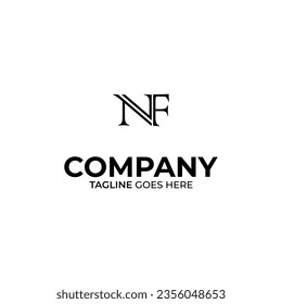 Diseño inicial de logotipo con letras N y F