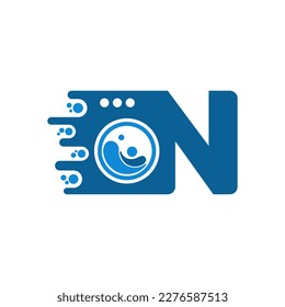 Initial N Fast Laundry Logo Design