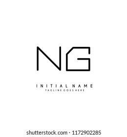 Initial N G minimalist modern logo identity vector