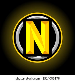 Initial N Gaming  Esport Logo Design Template Inspiration,