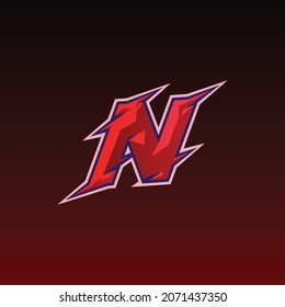 Initial N Gaming Esport Logo Design Template Inspiration