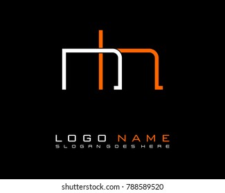 Initial N & H minimalist logo template vector