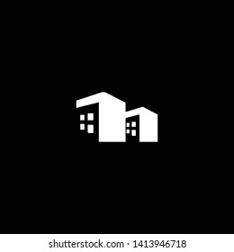 Initial N Home Logo design. Real estate business logo in black background