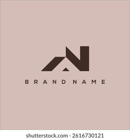 Initial N and house logo vector