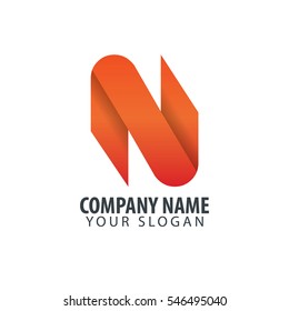 Initial N Isolated Letter Logo 