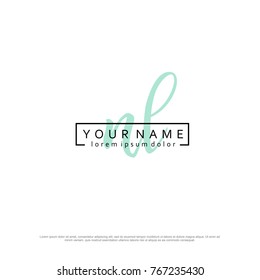 Initial N & L elegant logo template vector