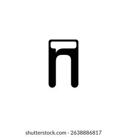 Initial n Letter with chat icon logo design illustration