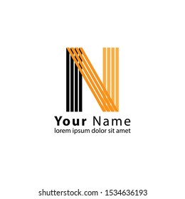 Initial N Letter Logo modern Design Vector Template. Creative Alphabet Letters icon Illustration