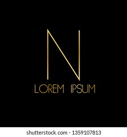 initial N letter logo, sign or icon for business company
