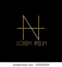 initial N letter logo, sign or icon for business company