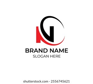 Initial N letter logo , N letter  simple, modern, Clean logo 