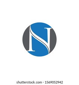 Initial N Letter Logo with wave. Letter N Creative Modern Alphabet Logo Vector Design. Abstract Sign N Letter Logo.