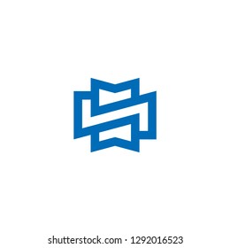 initial N letter N technology IT combination N