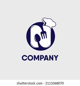 Initial N Logo With Chef Hat Design Vector