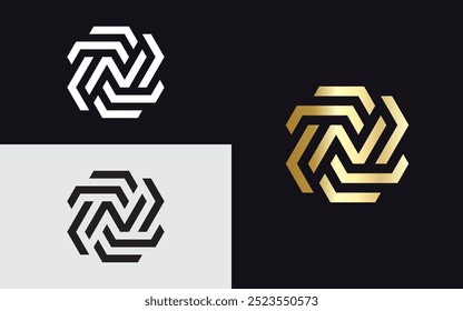 initial N Logo set mordern logo,Letter N geometry logo