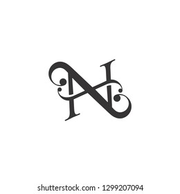 initial N logo template