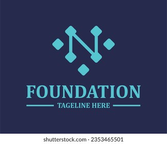 Initial N logo N vektor illustration N