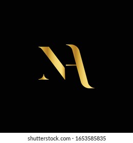 Initial N A minimalist modern logo identity vector