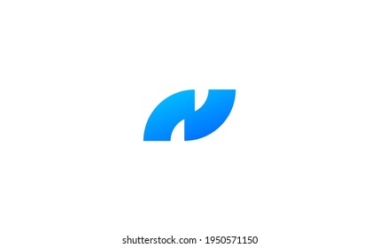 Initial N Modern Logo Design Vector Illustration