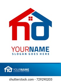 Initial N & O real estate logo template vector