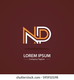 Initial N, P Letter Abstract Vector Logo Design Template. Creative Typographic Concept Icon