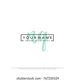 Initial N & Q elegant logo template vector