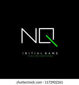 Initial N Q minimalist modern logo identity vector