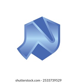 Initial N Shield modern logo design template, suitable for your business, company, and etc