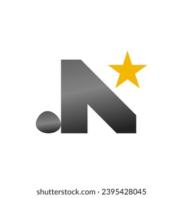 initial n and stone logo simple clean modern and elegance