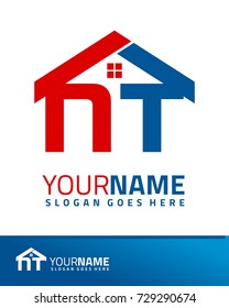 Initial N & T real estate logo template vector