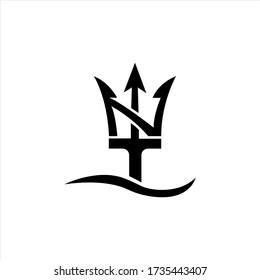 The initial N and Trident logo designs are simple and elegant